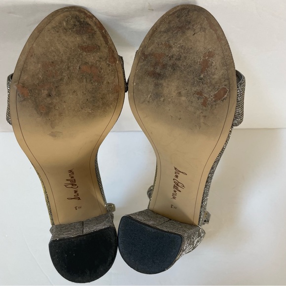 Sam Edelman Yaro Metallic Block Heel Size 8 Wide - Picture 12 of 12